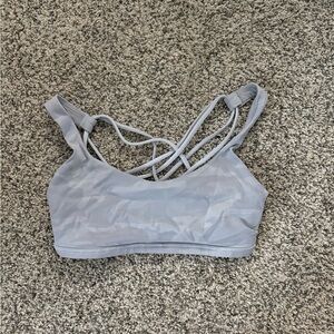 Lululemon Athletica Light Gray Strappy Sports Bra